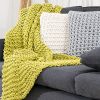 Free Pattern: Knitted Mini Tube Yarn Afghan and Cushion