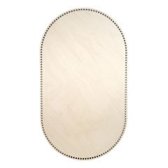 Oval plywood basket base, 75x40 cm