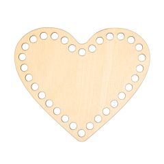 Heart basket base, plywood 15 cm