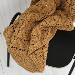 free pattern yellow knitted blanket