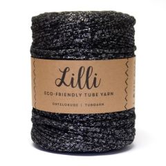 Lankava Lilli-ontelokude kimalteella, kierrätyspuuvillainen ontelokude 1kg rulla. 