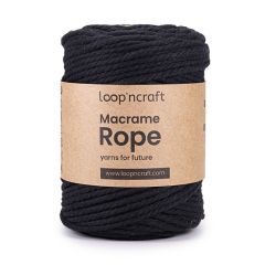Loop'ncraft Macrame Rope 4 mm-02 Svart