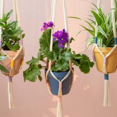 free pattern quartet macramé hanging planter