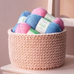 Crochet Knit Stitch Basket