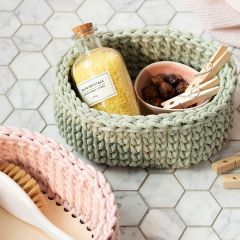 free pattern crochet oval knit stitch basket
