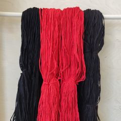 T-shirt yarn (cotton tricot), 5 kg assortment-22 Black and Red