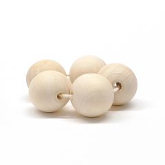 Wooden Beads 25 mm (5 pcs)-natural color