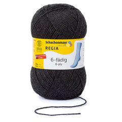 Regia 6-ply -00522 Meleerattu antrasiitti, 150g # Tuote poistuu valikoimasta