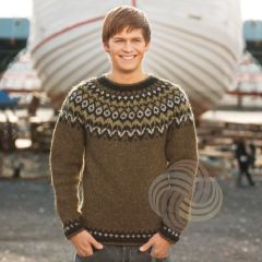 Suosittu Riddari-villapaita neulotaan Istex Lettlopi-langasta.