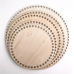 Round basket base, plywood