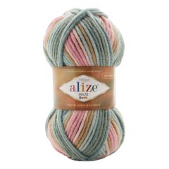 Alize Superlana Maxi Batik kirjava ja paksu villasekoitelanka 100 g kerällä.