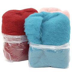Dyed wool for felting