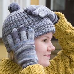 Neuleohje neulottu pipo sormikkaat Superwash