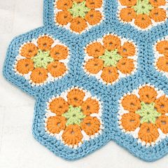 Virkkausohje virkattu matto Afrikantähti