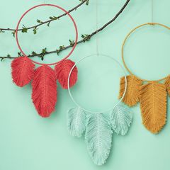 Free Pattern Macrame Feather Dream Catcher