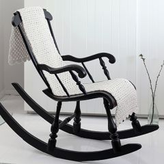 Pattern crochet rocking chair rug