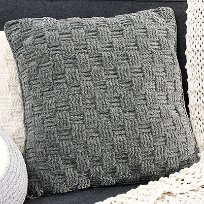 Free Pattern Crochet Basket Weave Cushion Lankava Yarn House