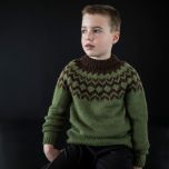 Istex Spuni-merinovillalangasta neulottu villapaita lämmittää perheen pienimpiä.