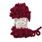 Värimalli Korinpohja-torkkupeitto ja -tyyny -tarvikepaketille. Alize Puffy 987 Viininpunainen.