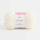 Sävymalli Pehmo-pipon tarvikepaketille. Lankava Lempi-villalanka 101 Luonnonvalkoinen.