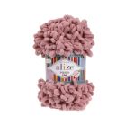 Värimalli Punos-torkkupeiton tarvikepaketille. Alize Puffy Fine sävyssä 295 Vanha roosa.