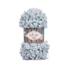 Värimalli Punos-torkkupeiton tarvikepaketille. Alize Puffy Fine sävyssä 500 Vaalea harmaansininen.