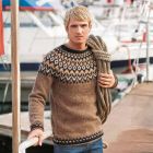 Suosittu Riddari-villapaita neulotaan Istex Lettlopi-langasta.